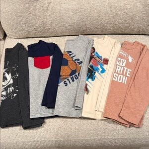 5/5T- Boys Long-Sleeve Graphic Tees - Assorted Colors